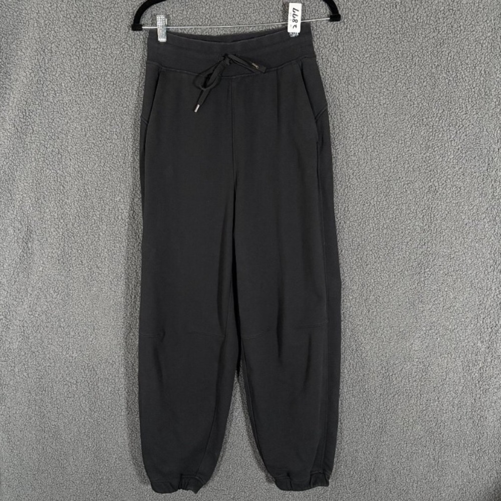 Lululemon Relaxed Fit French Terry Jogger Pants - Women's Size 6 - Black